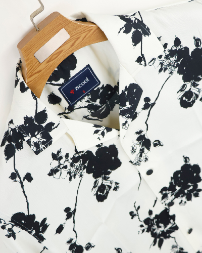 Zafran Print Cuban Collar Shirt